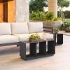 Kokos Charcoal Aluminum Modern Coffee Table