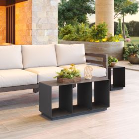 Kokos Charcoal Aluminum Modern Coffee Table
