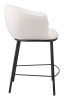 Essen Modern Teddy Fabric Counter Stool - Ivory