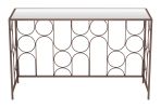 Convale Modern Glass and Steel Console Table