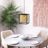 Yves Gold & Black Modern Perforated Steel Ceiling Lamp