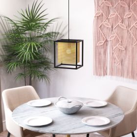 Yves Gold & Black Modern Perforated Steel Ceiling Lamp