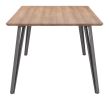 Perpignan Walnut & Black Modern Industrial Dining Table