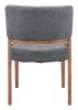 Sunobu Azure Gray & Walnut Modern Polyester Dining Chair