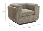 Sereneu Green Tweed Modern Polyester Accent Chair