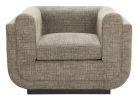 Sereneu Green Tweed Modern Polyester Accent Chair