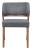 Sunobu Azure Gray & Walnut Modern Polyester Dining Chair