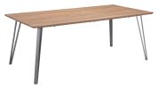 Perpignan Walnut & Black Modern Industrial Dining Table