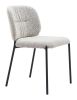 Plat Gray Modern Shearling-Style Dining Chair