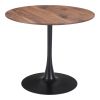 Opus Modern Brown & Black Floating Disc Pedestal Dining Table