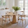 Disque Natural Modern Rubberwood Dining Table