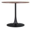 Opus Modern Brown & Black Floating Disc Pedestal Dining Table