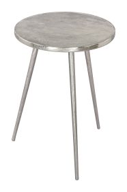 Politik Silver Cast Aluminum Boho Chic Side Table
