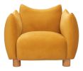 Meia Mustard Modern Polyester Accent Chair