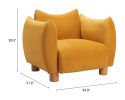 Meia Mustard Modern Polyester Accent Chair