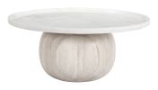 Savona White & Natural Modern Minimalist Coffee Table