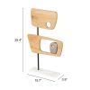 Wize Natural Cast Aluminum Tabletop Sculpture with Marble Base