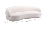 Tibet Cream Modern Shearling-Style Sofa