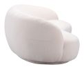 Tibet Cream Modern Shearling-Style Sofa