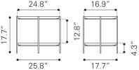 Bronson Modern Industrial Powder-Coated Steel Coffee Table