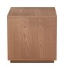 Slit Natural Modern Rubberwood & MDF Nightstand