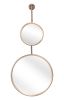 Motts Mid-Century Modern Bronze Industrial Wall Mirror