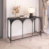 Loriet Modern Black Deco Powder-Coated Steel Console Table