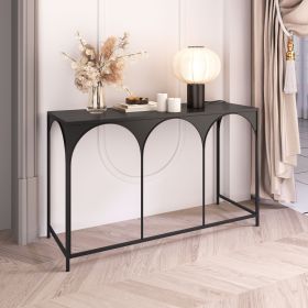 Loriet Modern Black Deco Powder-Coated Steel Console Table