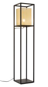 Yves Black & Gold Modern Perforated Steel Floor Lamp