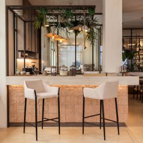 Andover Contemporary Barstool – Vinyl Upholstery & Steel Frame