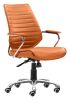 Enterprise Low Back Adjustable Office Chair - Terracotta