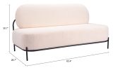 Arendal Contemporary Teddy Fabric Sofa with Steel Frame