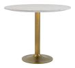 Fullerton Modern Marble Pedestal Accent Table