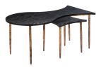 Norden Modern Deco Coffee Table Set with Steel & MDF