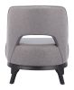 Mistley Modern Gray Vinyl Accent Chair with Wood Base