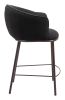 Essen Modern Teddy Fabric Counter Stool - Black