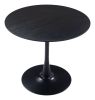 Opus Black Modern Floating Disc Pedestal Dining Table