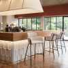 Bremor Modern Vinyl Barstool with Steel Frame
