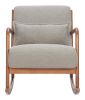 Hady Gray Modern Rocking Chair