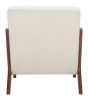 Macio Cream Modern Polyester Accent Chair