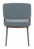 Poise Gray & Walnut Modern Fabric Dining Chair