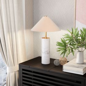 Ciara Modern Marble and Brass Table Lamp