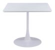 Molly Modern White Industrial Dining Table