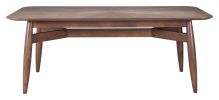 Silea Espresso Modern Rectangular Rubberwood Dining Table