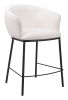 Essen Modern Teddy Fabric Counter Stool - Ivory