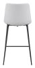 Byron Mid-Century Modern Vinyl Counter Stool - White