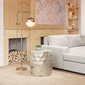 Pam Antique Beige Hand-Finished Side Table