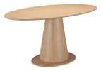 Disque Natural Modern Rubberwood Dining Table