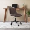 Byron Mid-Century Modern Vinyl Office Chair - Brown