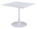 Molly Modern White Industrial Dining Table